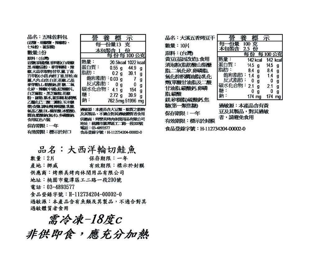 家庭聚會10人份烤肉套餐|精選烤肉食材組