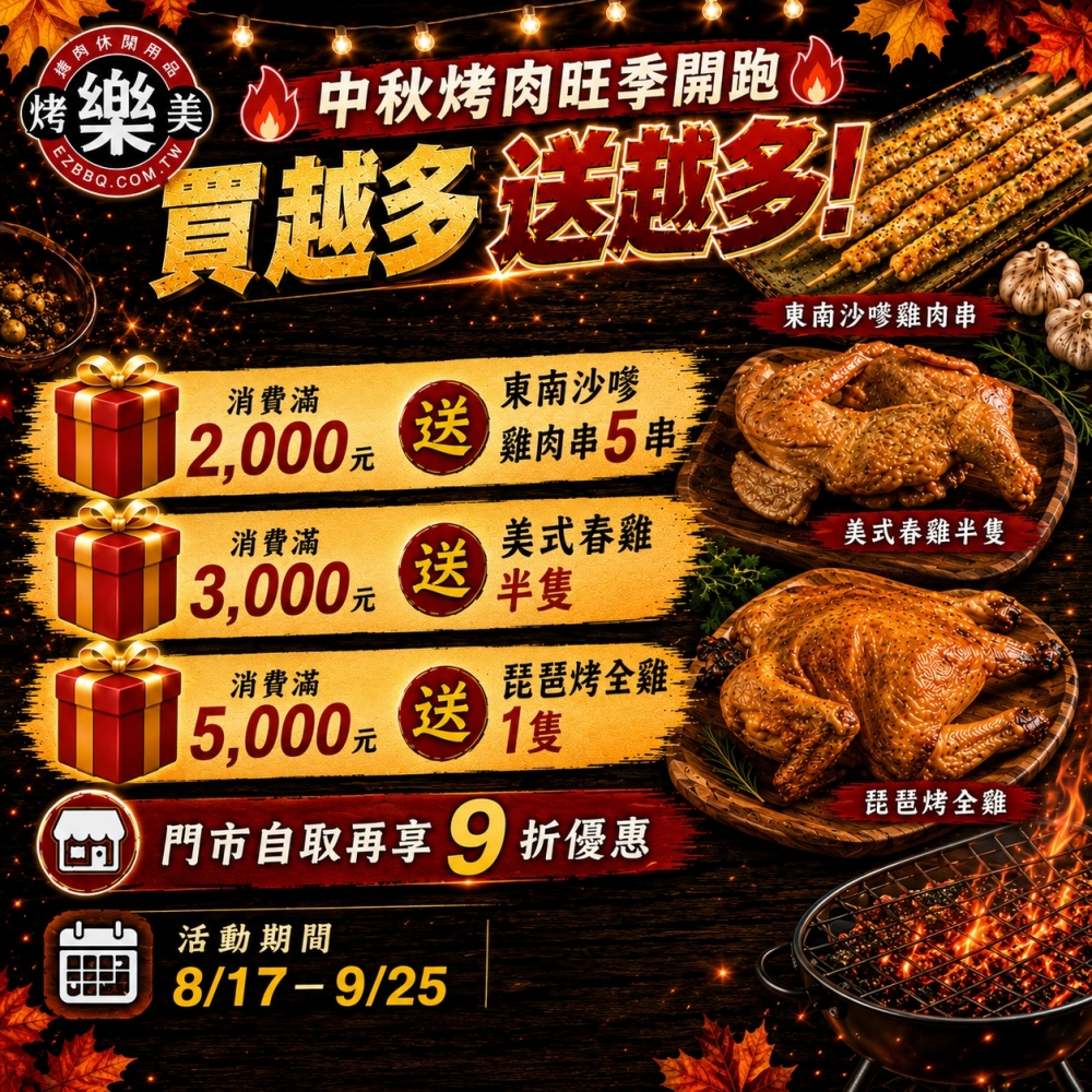 中秋滿額贈套餐|招牌推薦10人份烤肉套餐